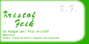 kristof feik business card